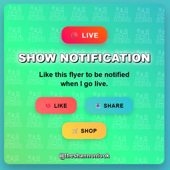 💐💐Live Show Notification - Like this listing to be notified when I go live💐💐 - Picture 1 of 1